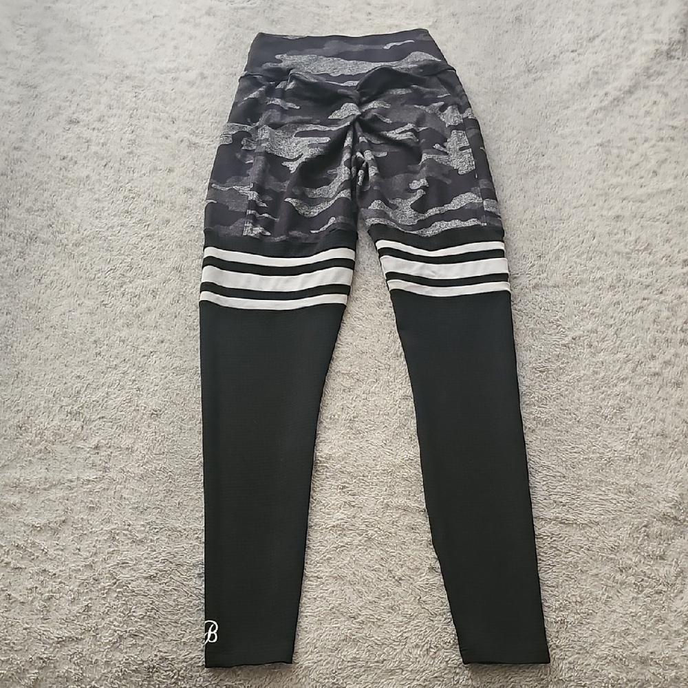 Bombshell Sportswear Black and Gray Kids Leggings - Picture 2 of 3